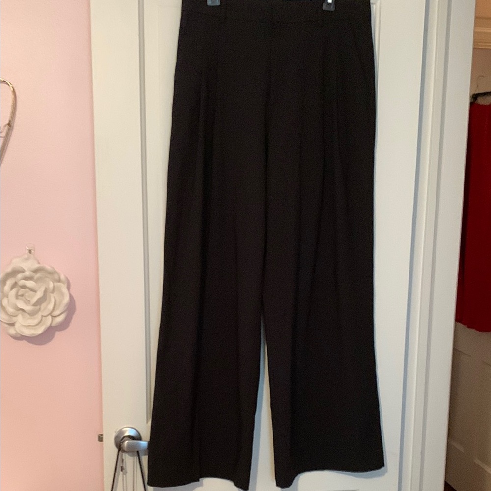 Black Wide-Leg Women's Pants